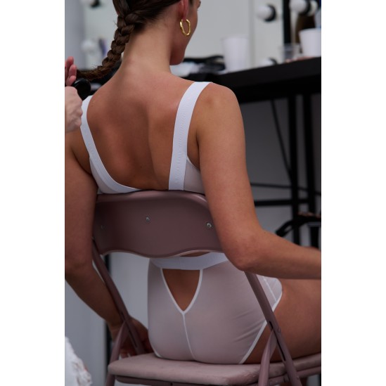 Бюстгальтер VIVIEN STR с двойной чашкой БЕЛЫЙ