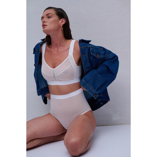 Бюстгальтер VIVIEN STR с двойной чашкой БЕЛЫЙ